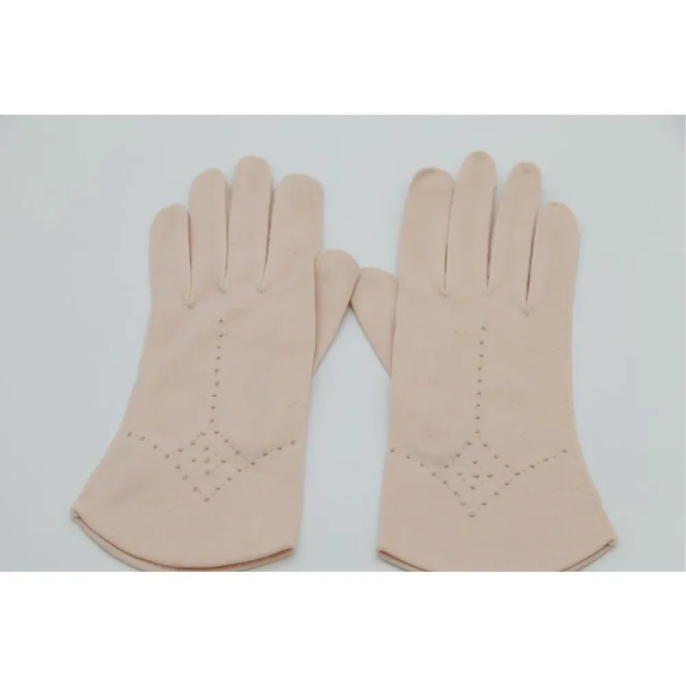 1950s‎ Vintage Blush Pink Dress Gloves Size 6 1/2 Wear Right Gloves